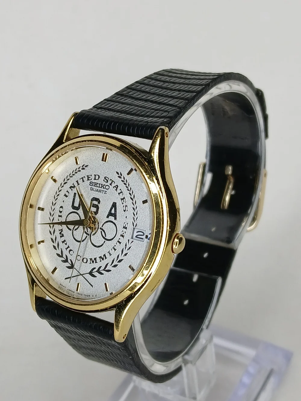 SEIKO MEN'S 7N42-7A29 UNITED STATES OLYMPIC COMMITTEE WATCH New Battery